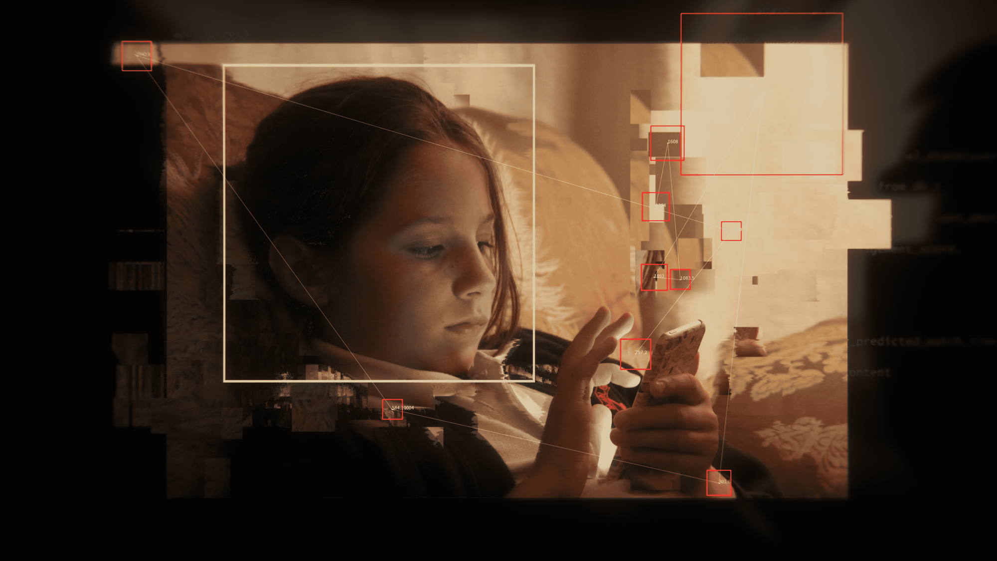 Molly Russell looking at her mobile phone